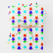 Feuille De Papier Cadeau Les Étoiles alignent (En situation)