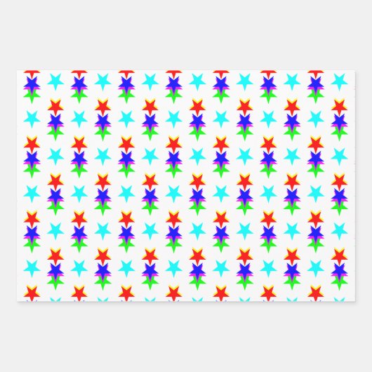 Feuille De Papier Cadeau Les Étoiles alignent (Devant)