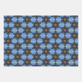 Feuille De Papier Cadeau Les étoiles de David personnalisées (Devant 2)