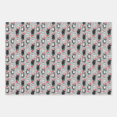 Feuille De Papier Cadeau Les experts de Noël jouent dans la neige (Devant 2)