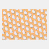 Feuille De Papier Cadeau Les fantômes de la petite fête d'Halloween (Devant)