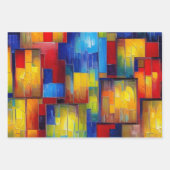 Feuille De Papier Cadeau Les Fenêtres colorées (Devant 2)