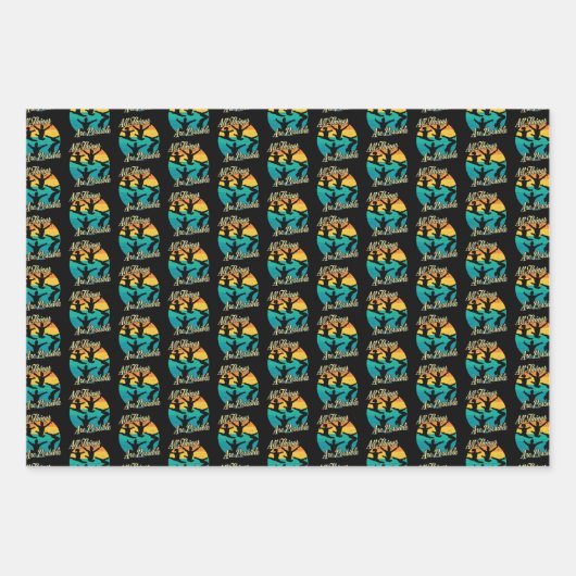 Feuille De Papier Cadeau Les filles Gymnastique - Tout est possible (Devant 2)