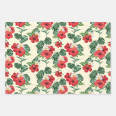 Feuille De Papier Cadeau Les fleurs tropicales du Lotus Blanc (Devant)