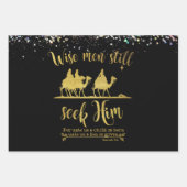 Feuille De Papier Cadeau Les Hommes Sages Lui Demandent Encore Noël (Devant 3)