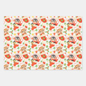 Feuille De Papier Cadeau Les mignons animaux de Noël (Devant 3)