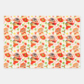 Feuille De Papier Cadeau Les mignons animaux de Noël (Devant)