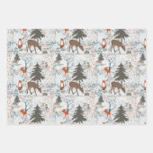 Feuille De Papier Cadeau Les mignons animaux en bois (Devant 2)