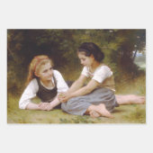 Feuille De Papier Cadeau Les Noisettes : Les jeunes filles ramassent les no (Devant 3)