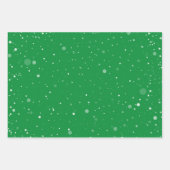 Feuille De Papier Cadeau Les nuances de Noël hivernal du cadeau vert (Devant 3)