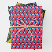 Feuille De Papier Cadeau Les oiseaux mignons (En situation)