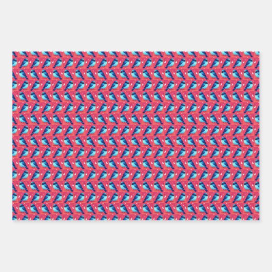 Feuille De Papier Cadeau Les oiseaux mignons (Devant)