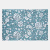 Feuille De Papier Cadeau Les perdrix dans un arbre fleuri (Devant 3)