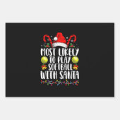 Feuille De Papier Cadeau Les Plus Probables De Jouer Au Softball Avec La Fa (Devant)