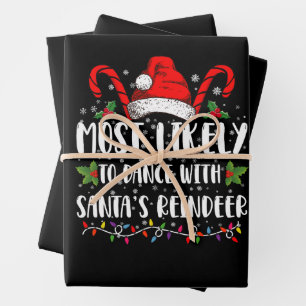 Feuille De Papier Cadeau Les plus susceptibles de danser avec la famille de