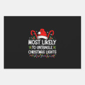 Feuille De Papier Cadeau Les Plus Susceptibles De Démêler Les Lumières De N (Devant)