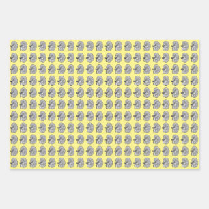 Feuille De Papier Cadeau Les reins, jaunes,