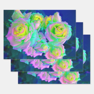 Feuille De Papier Cadeau Les Roses précoces de l'Iridescente