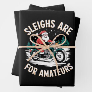 Feuille De Papier Cadeau Les traîneaux sont pour les amateurs de moto de No