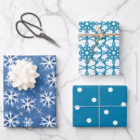 Feuille De Papier Cadeau Let It Snow Wrapping Paper Sheets (Recto)