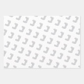 FEUILLE DE PAPIER CADEAU LETTRE ARGENT ROSE J (Devant 3)