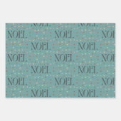 Feuille De Papier Cadeau Lettre bulle rétro Reindee Noël personnalisé (Devant 3)