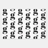 Feuille De Papier Cadeau Lettre initiale monographique blanche (Devant)