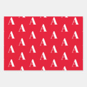 FEUILLE DE PAPIER CADEAU LETTRE INITIALE MONOMOBILE ROUGE PERÇU (Devant)