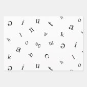 Feuille De Papier Cadeau Lettres (Devant 2)