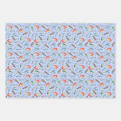 Feuille De Papier Cadeau leurres de pêche en bleu clair (Devant)
