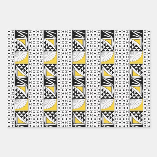 Feuille De Papier Cadeau Levée de soleil du sud-ouest en jaune (Devant 3)