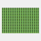 Feuille De Papier Cadeau Léybugs citron vert et points noirs et carré (Devant 3)