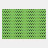 Feuille De Papier Cadeau Léybugs citron vert et points noirs et carré (Devant 2)