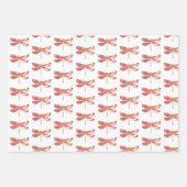 Feuille De Papier Cadeau libellule de fleurs avec sakura de bijoux (Devant)