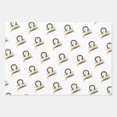 Feuille De Papier Cadeau Libra Anniversaire (Devant 3)