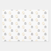 Feuille De Papier Cadeau Libra Anniversaire (Devant)