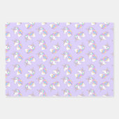 Feuille De Papier Cadeau Licorne Violet (Devant 3)