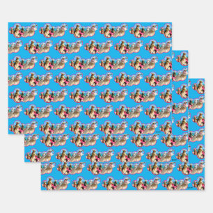 Feuille De Papier Cadeau Ligne Conga pour la fête des chiens