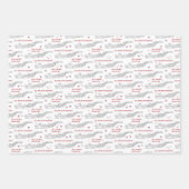 Feuille De Papier Cadeau Ligne de ramassage Valentine Funny Truck Lover Env (Devant)