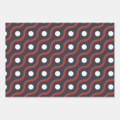 Feuille De Papier Cadeau Lignes courbes avec points (Devant 3)