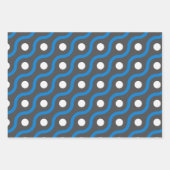Feuille De Papier Cadeau Lignes courbes avec points (Devant 2)