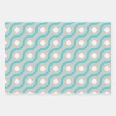 Feuille De Papier Cadeau Lignes courbes avec points (Devant)