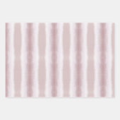Feuille De Papier Cadeau Lignes d'aquarelle bleu rose pastel (Devant)