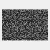 Feuille De Papier Cadeau Lignes de Doodles Abstraites (Devant)