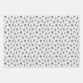 Feuille De Papier Cadeau Lignes et points en noir et blanc (Devant 3)