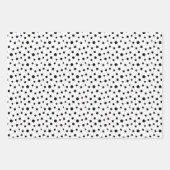 Feuille De Papier Cadeau Lignes et points en noir et blanc (Devant 2)