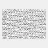 Feuille De Papier Cadeau Lignes et points en noir et blanc (Devant)