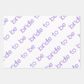 Feuille De Papier Cadeau Lilas Fleurs Mariage Printanier (Devant 3)