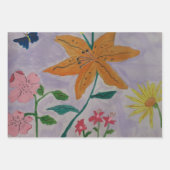 Feuille De Papier Cadeau Lily orange (Devant 3)