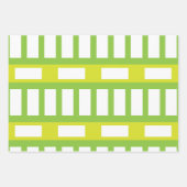 Feuille De Papier Cadeau Lime Vert Blanc couleur Grandes modernes (Devant 2)